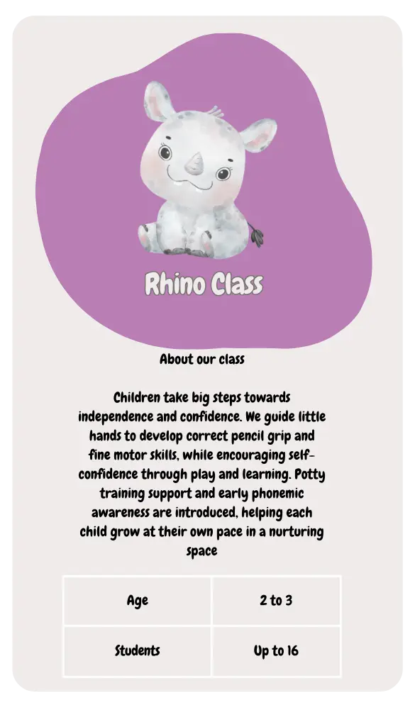 At Noddy Nursery school daycare and Grade R Children take big steps towards independence and confidence. We guide little hands to develop correct pencil grip and fine motor skills, while encouraging self-confidence through play and learning. Potty training support and early phonemic awareness are introduced, helping each child grow at their own pace in a nurturing space ages 2 to 3